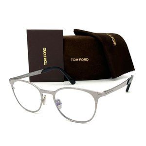 Tom Ford FT5732-B 014 Light Ruthenium  / Blue Block 50mm Eyeglasses TF57…